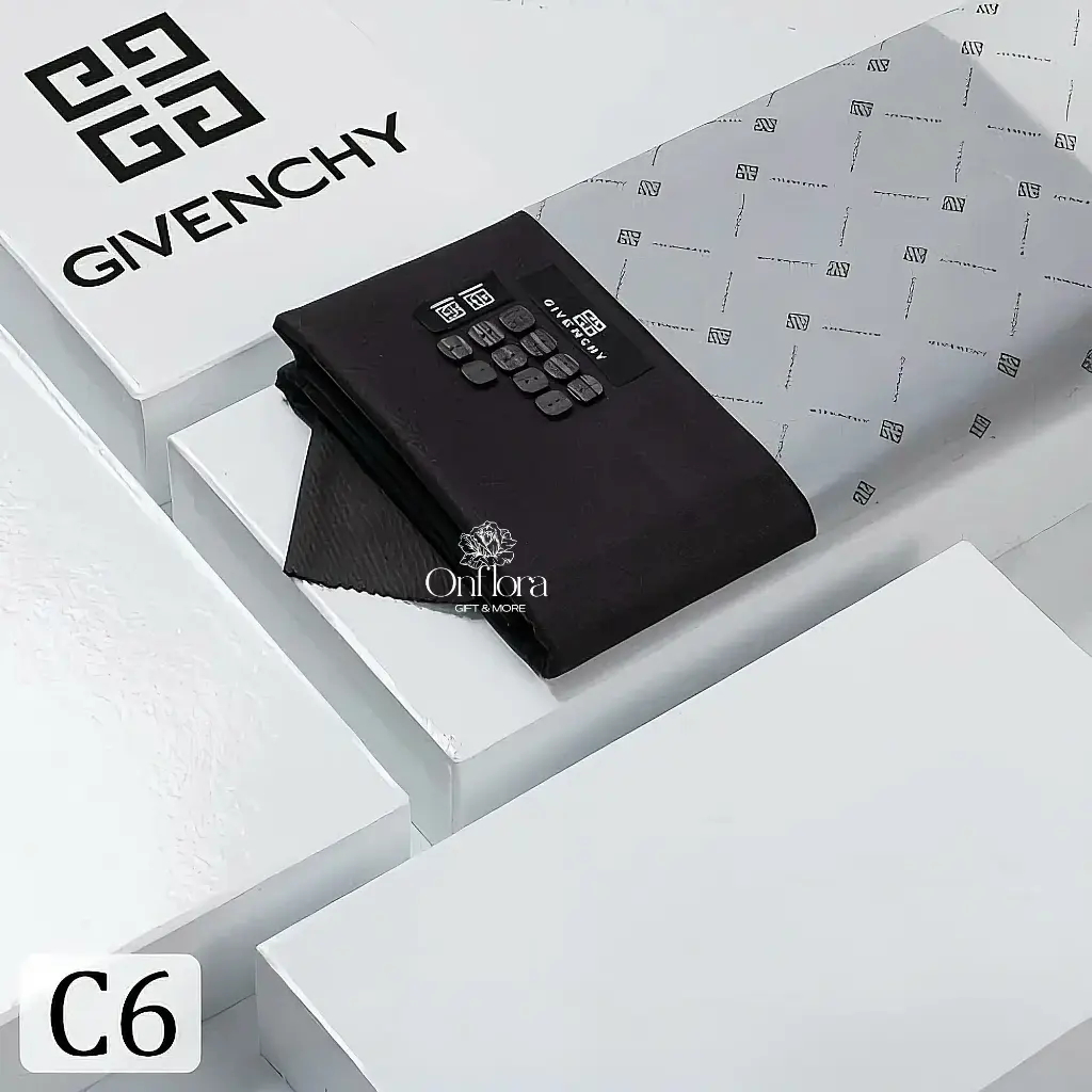 قماش جيفنشي 2025  شتوي لون رد بلاك دارك (بدون تنسيق)