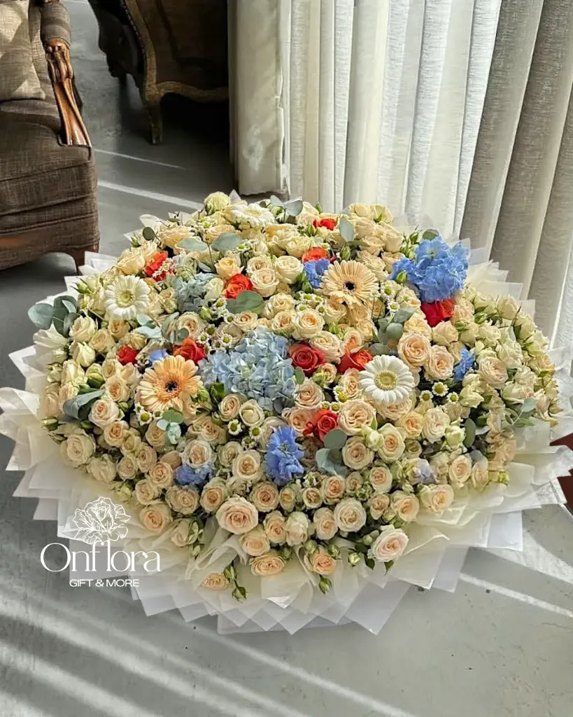 تنسيق باقة ورد عملاق