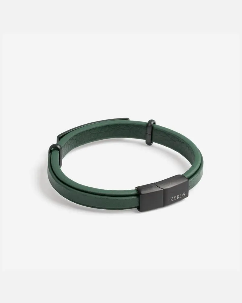توفير اسوارة رجالية أنيقة من الجلد بلون أخضر من زايروس خلال ساعه أو ربما أقل مناسب جداً لتقديمة كهديه