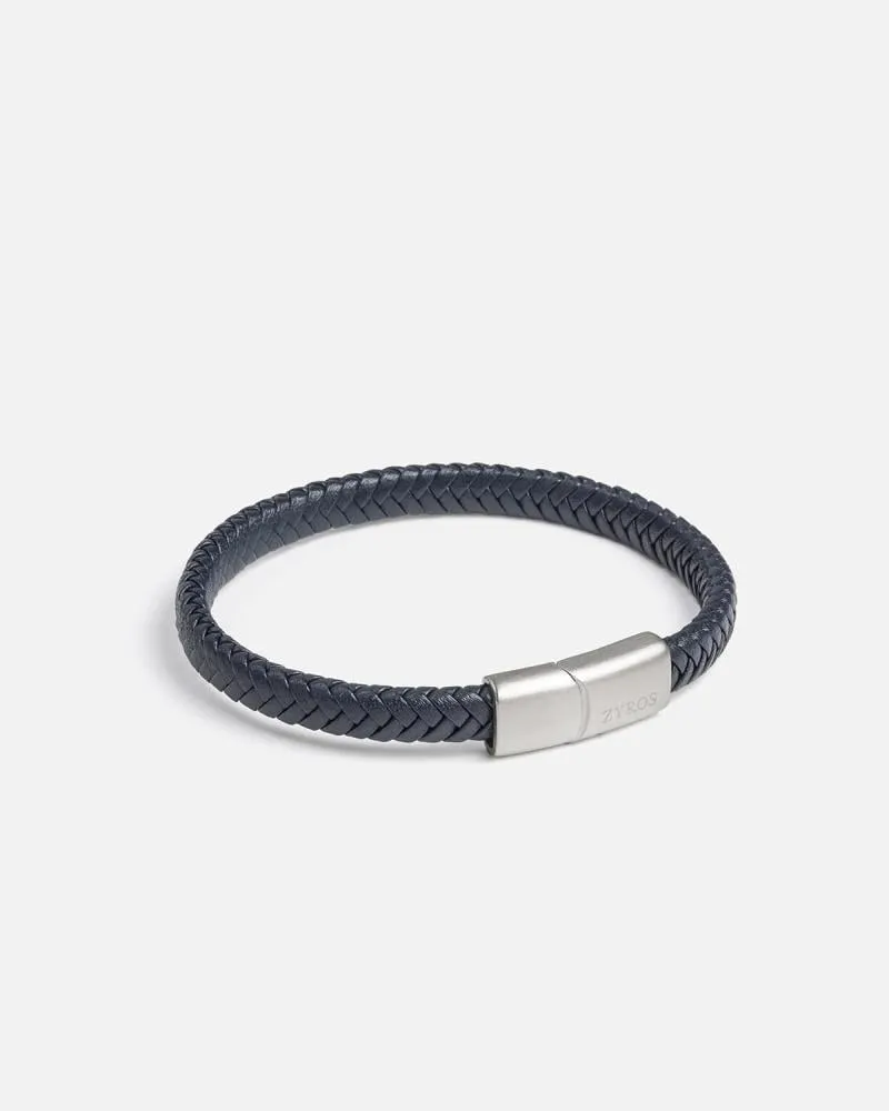 توفير اسوارة رجالية من الجلد المجدول بلون أزرق من زايروس خلال ساعه أو ربما أقل مناسب جداً لتقديمة كهديه (بدون تنسيق)