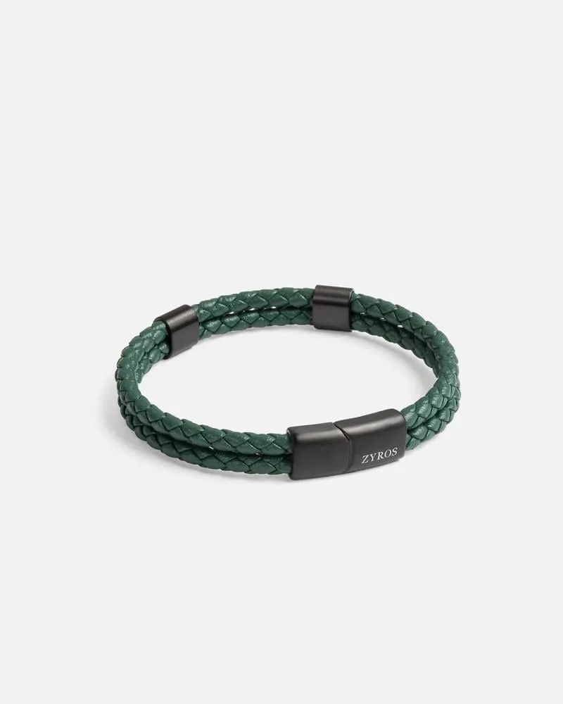 توفير اسوارة رجالية من الجلد باللون الأخضر من زايروس خلال ساعه أو ربما أقل مناسب جداً لتقديمة كهديه