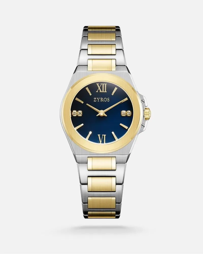 توفير ساعة بريق النسائية بلون ذهبي وفضي من زايروس خلال ساعه أو ربما أقل مناسب جداً لتقديمة كهديه (بدون تنسيق)