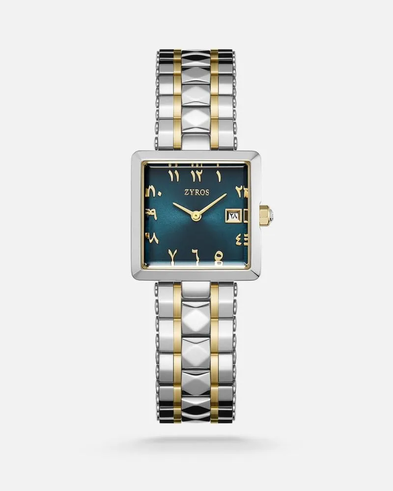 توفير ساعة زمرد النسائية ستيل بلون ذهبي وفضي من زايروس خلال ساعه أو ربما أقل مناسب جداً لتقديمة كهديه