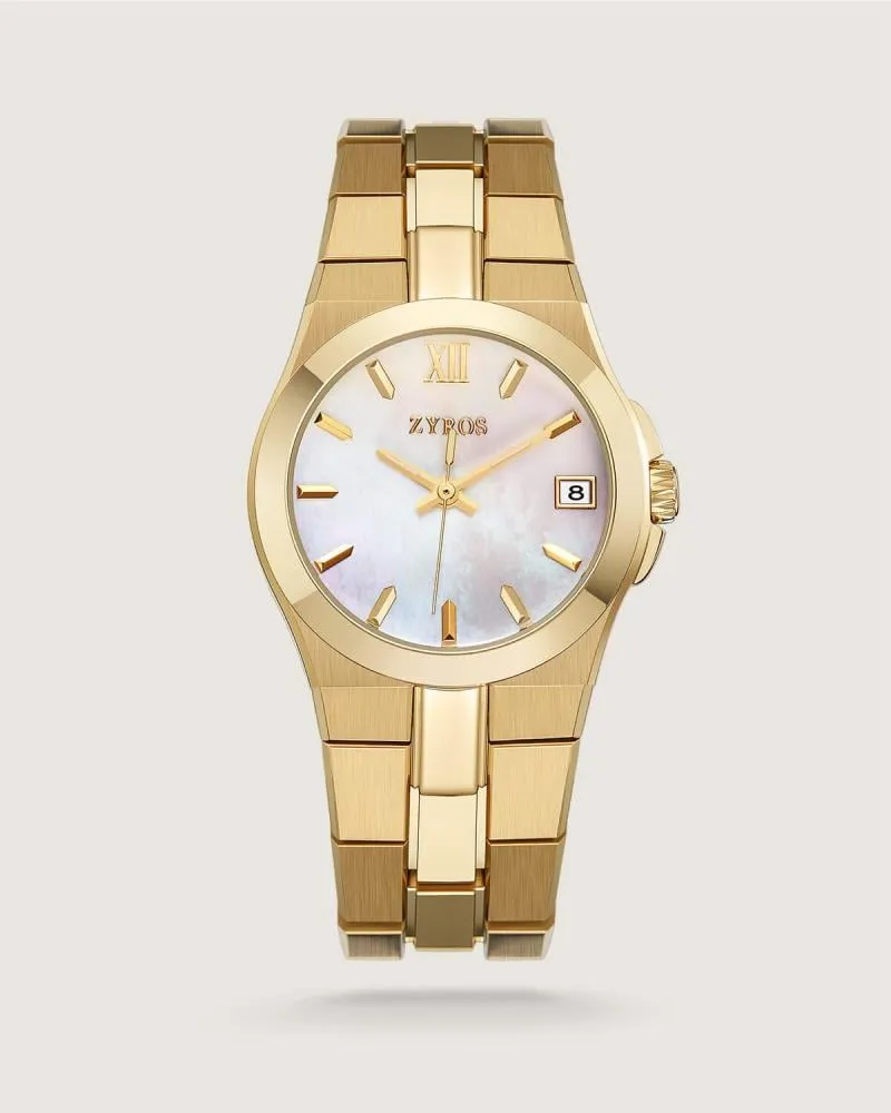 توفير ساعة وتين النسائية بلون ذهبي من زايروس خلال ساعه أو ربما أقل مناسب جداً لتقديمة كهديه (بدون تنسيق)