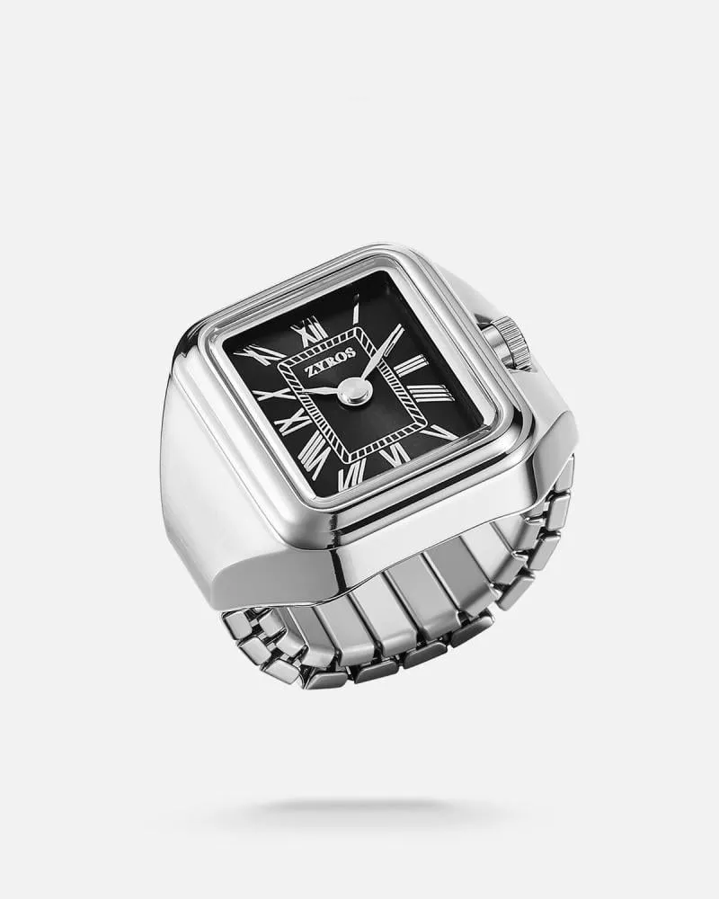 توفير ساعة الخاتم بتصميم مبتكر بلون فضي من زايروس خلال ساعه أو ربما أقل مناسب جداً لتقديمة كهديه