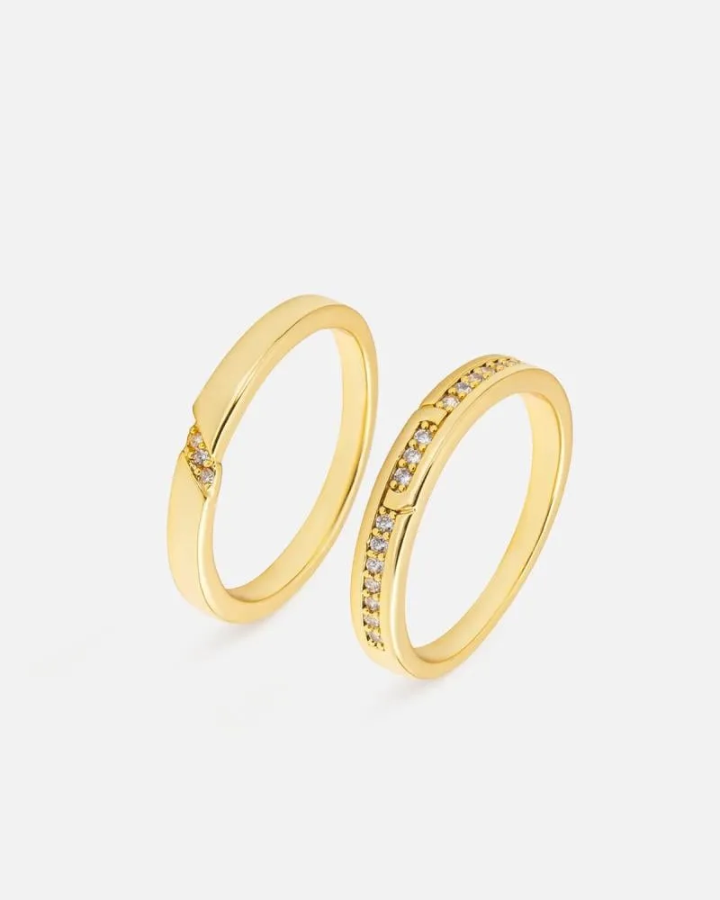 توفير خاتمين نسائية باللون الذهبي من زايروس خلال ساعه أو ربما أقل مناسب جداً لتقديمة كهديه