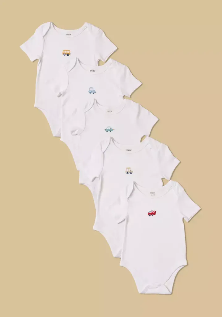 توفير ملابس بودي سوت قطن بطبعات - طقم من 5 ( من ماكس ) خلال ساعه أو ربما أقل مناسب جداً لتقديمة كهديه