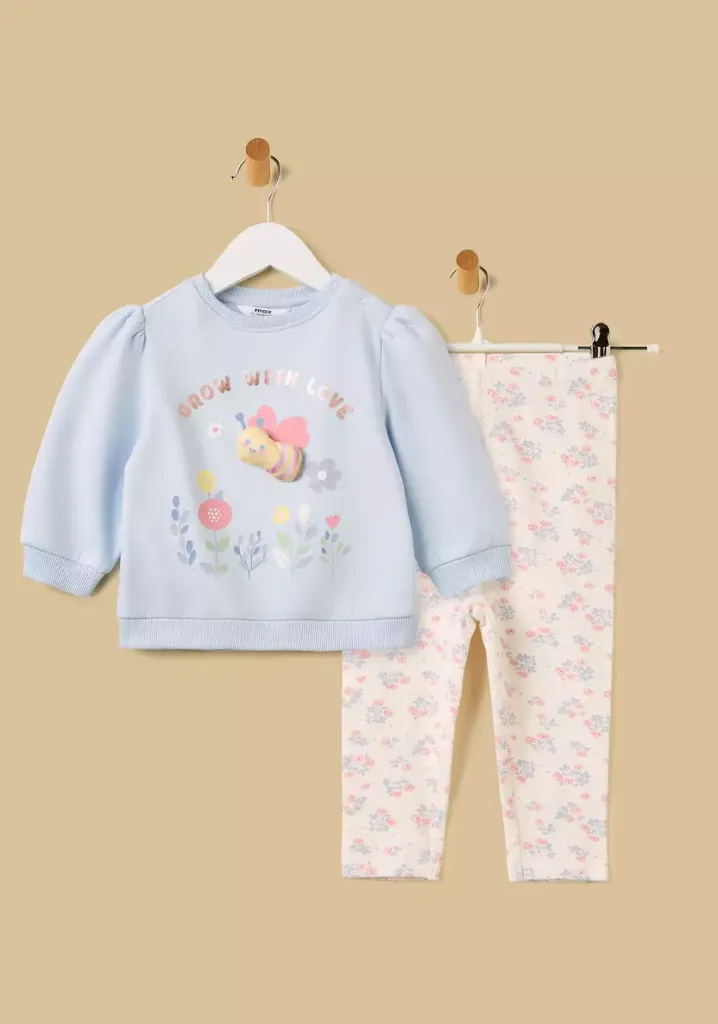 توفير ملابس طقم سويت شيرت بطبعات وبنطلون ليقنز ( من ماكس ) خلال ساعه أو ربما أقل مناسب جداً لتقديمة كهديه