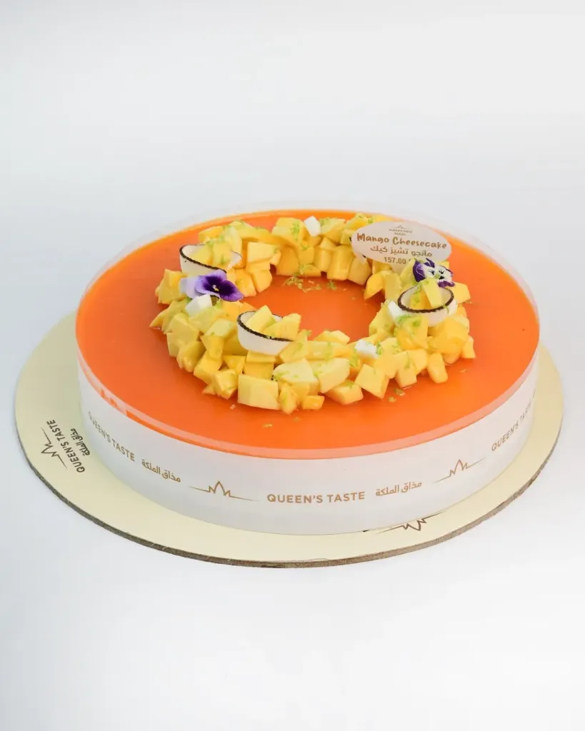توفير كيك تشيز كيك مانجو ( من مذاق الملكة ) خلال ساعه أو ربما أقل مناسب جداً لتقديمة كهديه