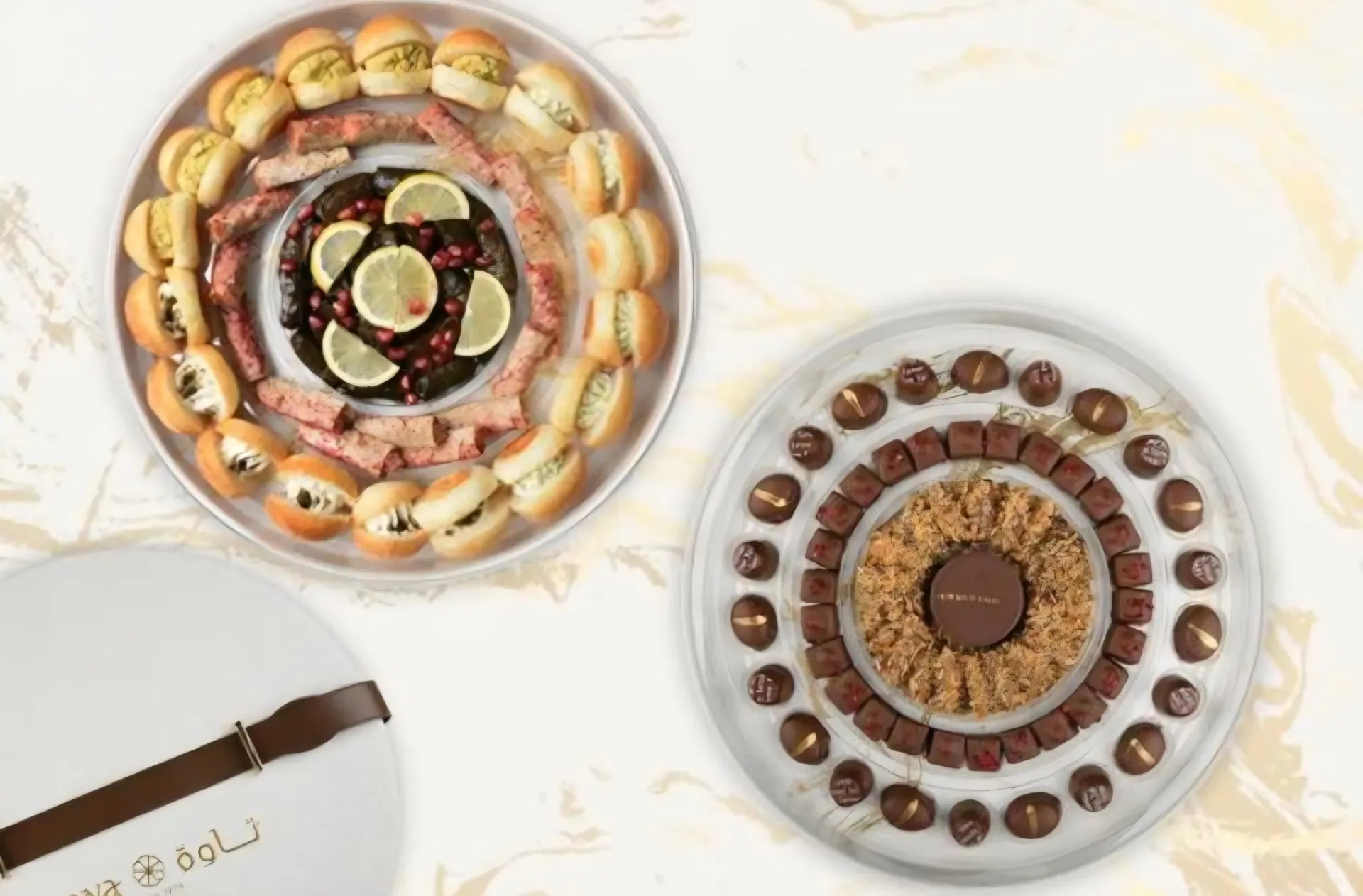 خدمة توفير بكج حالي مالح فاخر مسخن و ورق عنب ( من تاوة ) خلال ساعه أو ربما أقل مناسب جداً لتقديمة كهديه